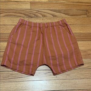 Open Exit Kids Tan and Pink Striped Shorts